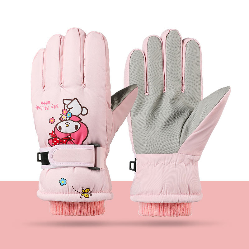 Kids Outdoor Gloves - Rękawiczki polarowe Melody Kuromi dla dzieci