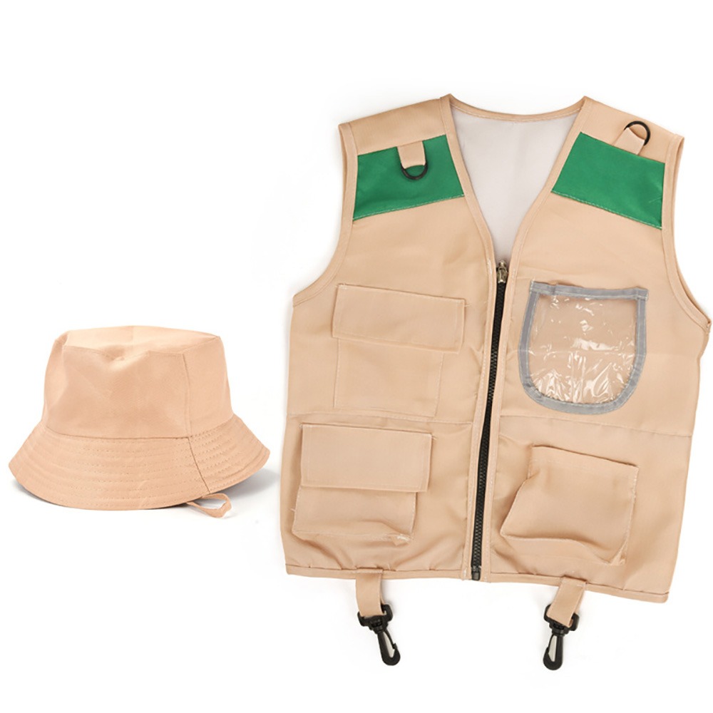 Kids Outdoor Adventure Kit - Wielokolorowy Zestaw Przebraniowy: Kamizelka i Kapelusz