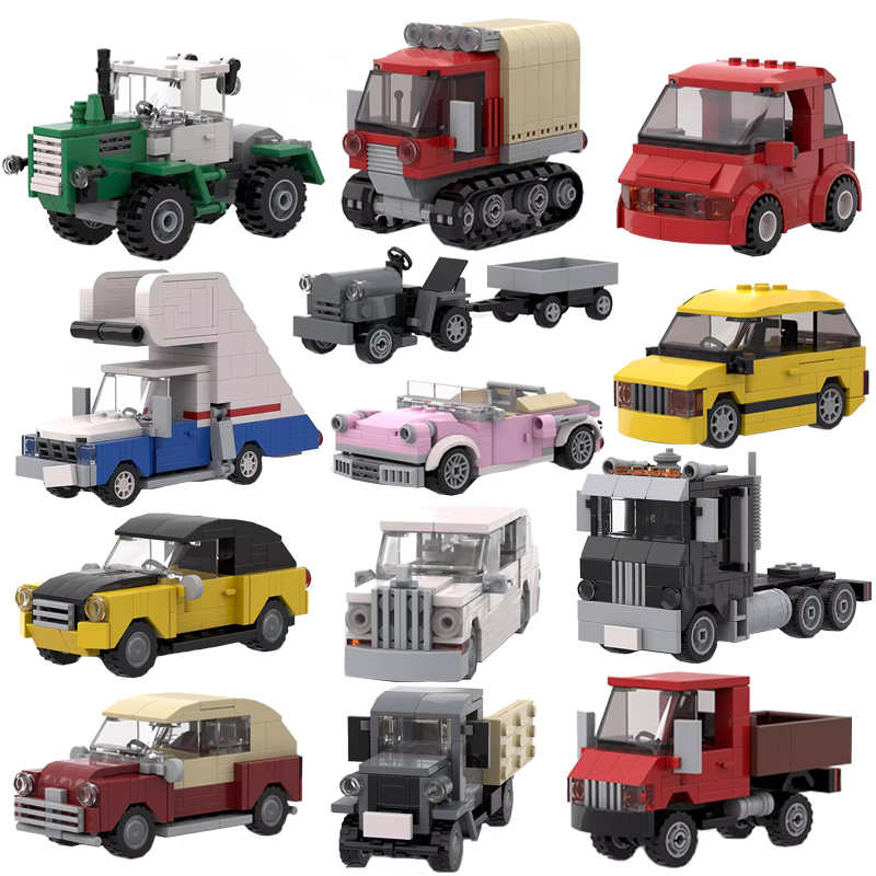 Lego Set Creator - MOC Miasto Mini Samochód Traktor Skuter