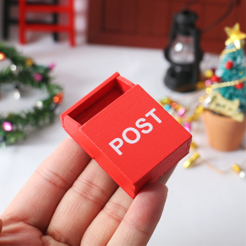 Kids Outdoor Doll House - 5Pc 1:12 Dollhouse red POST drewniana