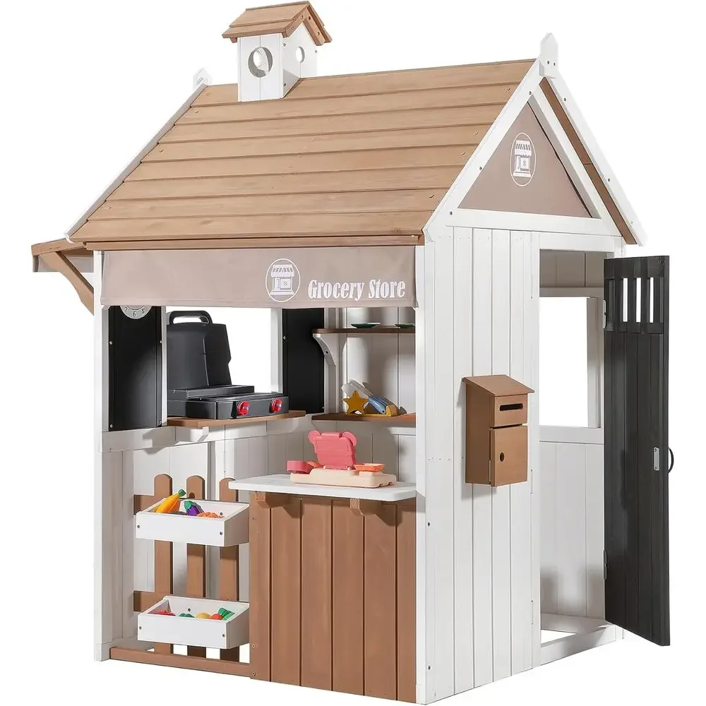 Kids Outdoor Chalkboard - Domek do zabawy dla dzieci 2w1,