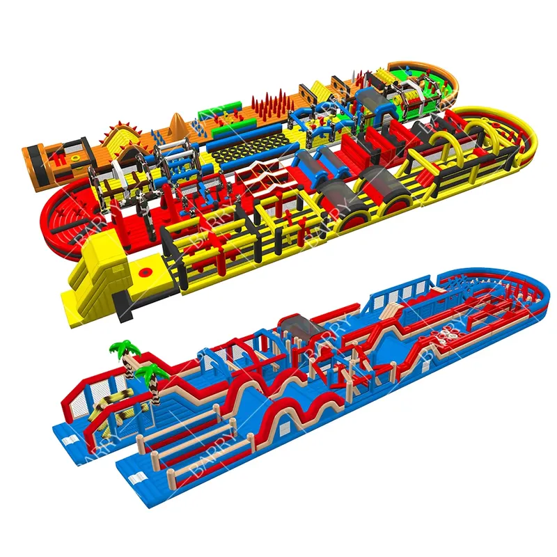 Kids Outdoor Obstacle Course Equipment - Zewnętrzna i wewnętrzna dmuchana trasa przeszkód