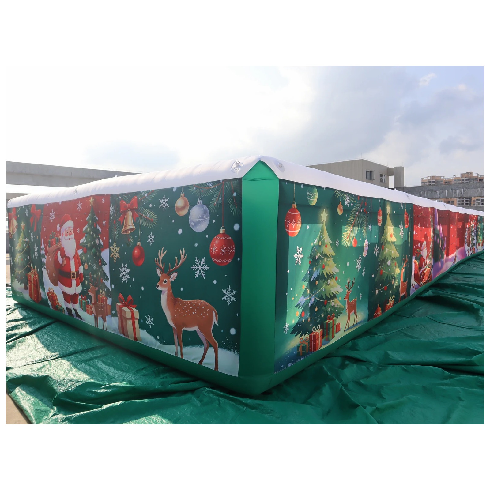 Kids Outdoor Party Venue - Komercyjny długi dmuchany labirynt 6x20m (20x66ft)