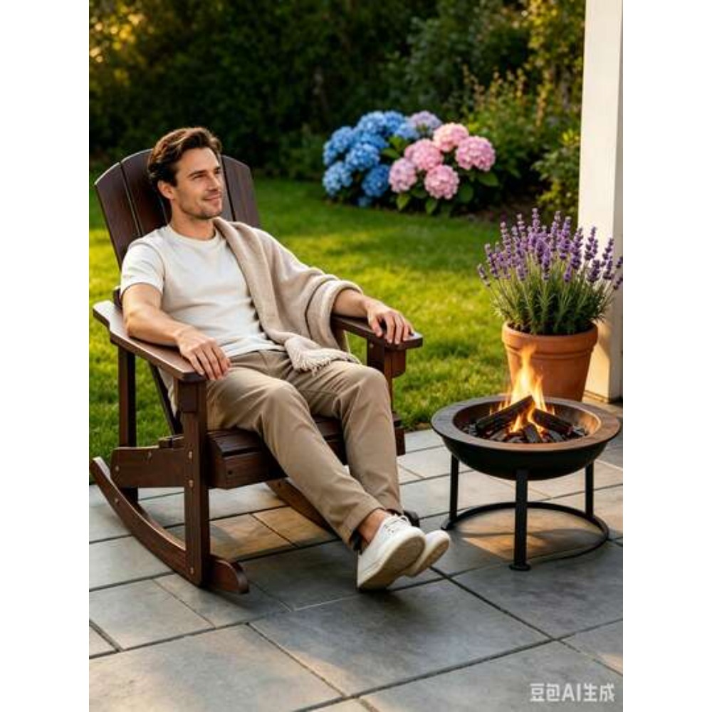 Kids Outdoor Adirondack Chair - Drewniany fotel bujany Adirondack dla dzieci