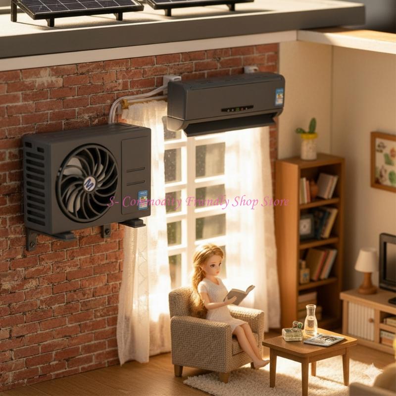 Kids Outdoor Doll House - Interaktywny mini klimatyzator na energię słoneczną,