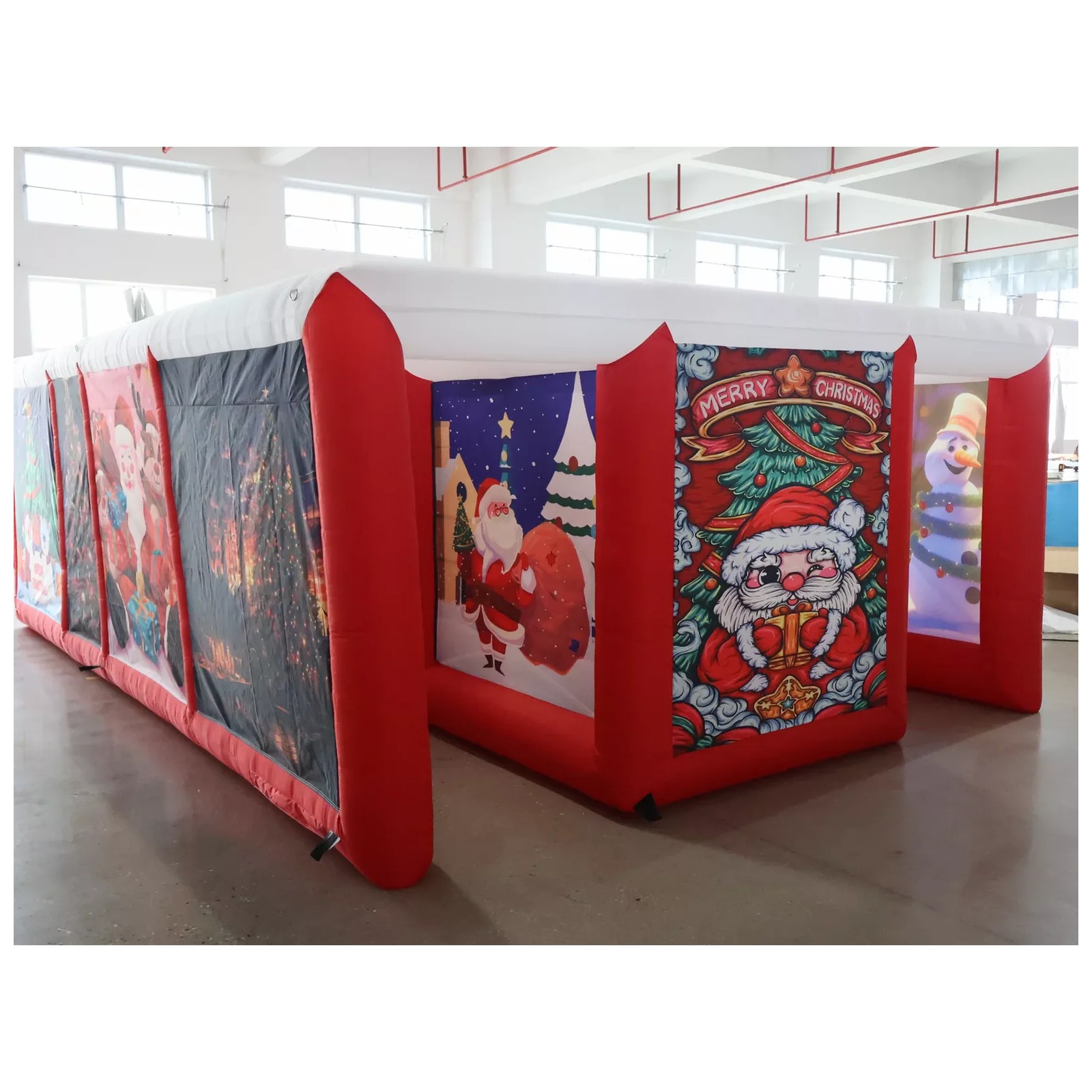 Kids Outdoor Party Venue - Czerwony, nadmuchiwany labirynt na zewnątrz 4x6m