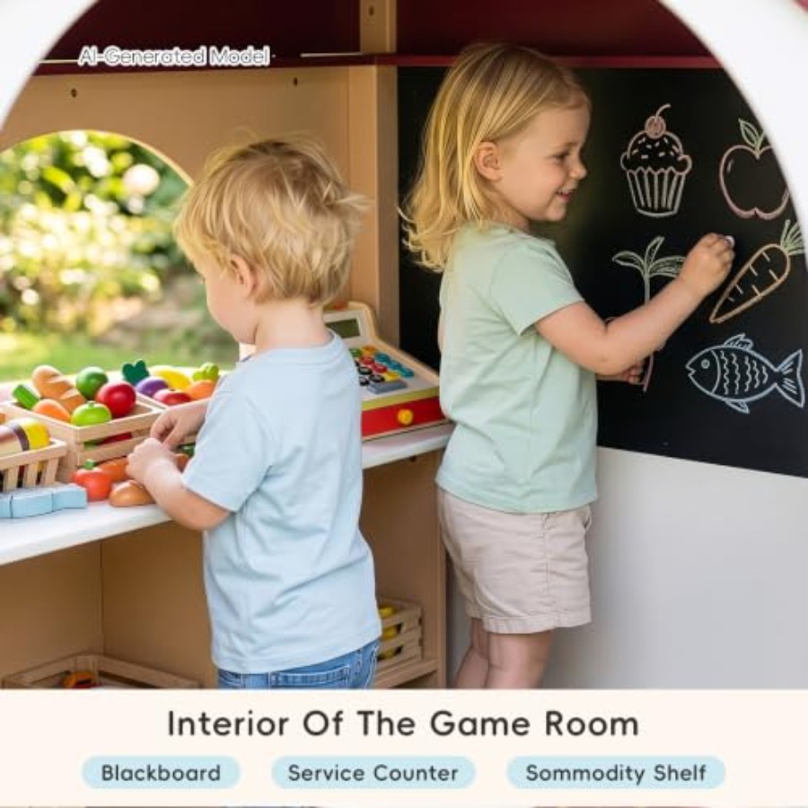 Drewniany domek dla dzieci do  – Kids Outdoor Chalkboard recenzja i cena