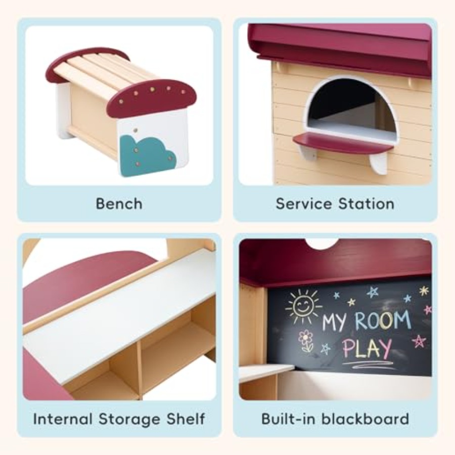 Drewniany domek dla dzieci do  – Kids Outdoor Chalkboard recenzja i cena