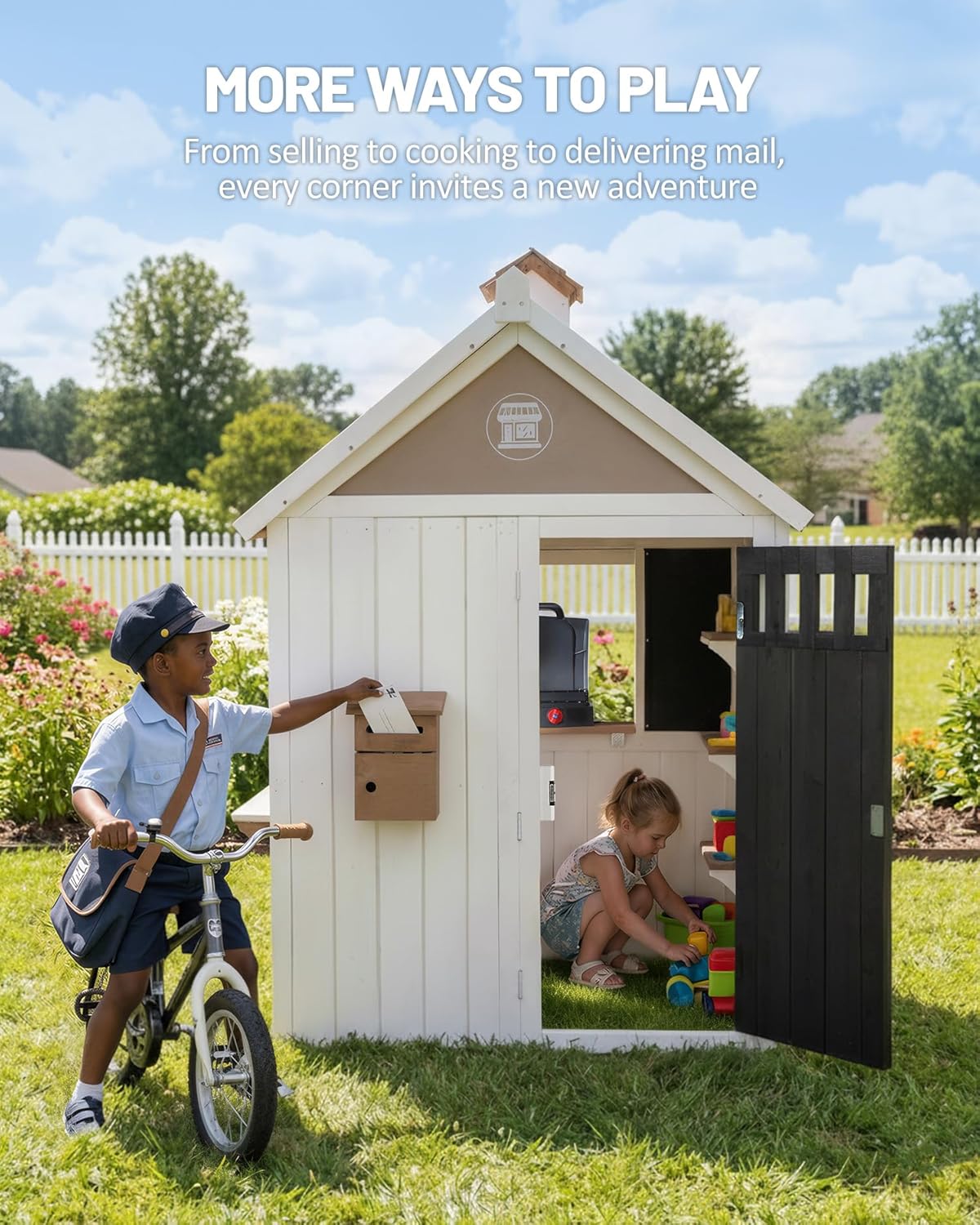 Drewniany domek dla dzieci 2w1 – Kids Outdoor Chalkboard recenzja i cena