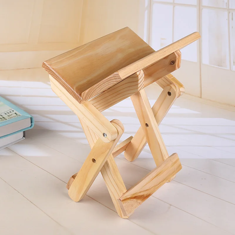 Składany stołek z drewna sosno – Kids Outdoor Folding Chair recenzja i cena