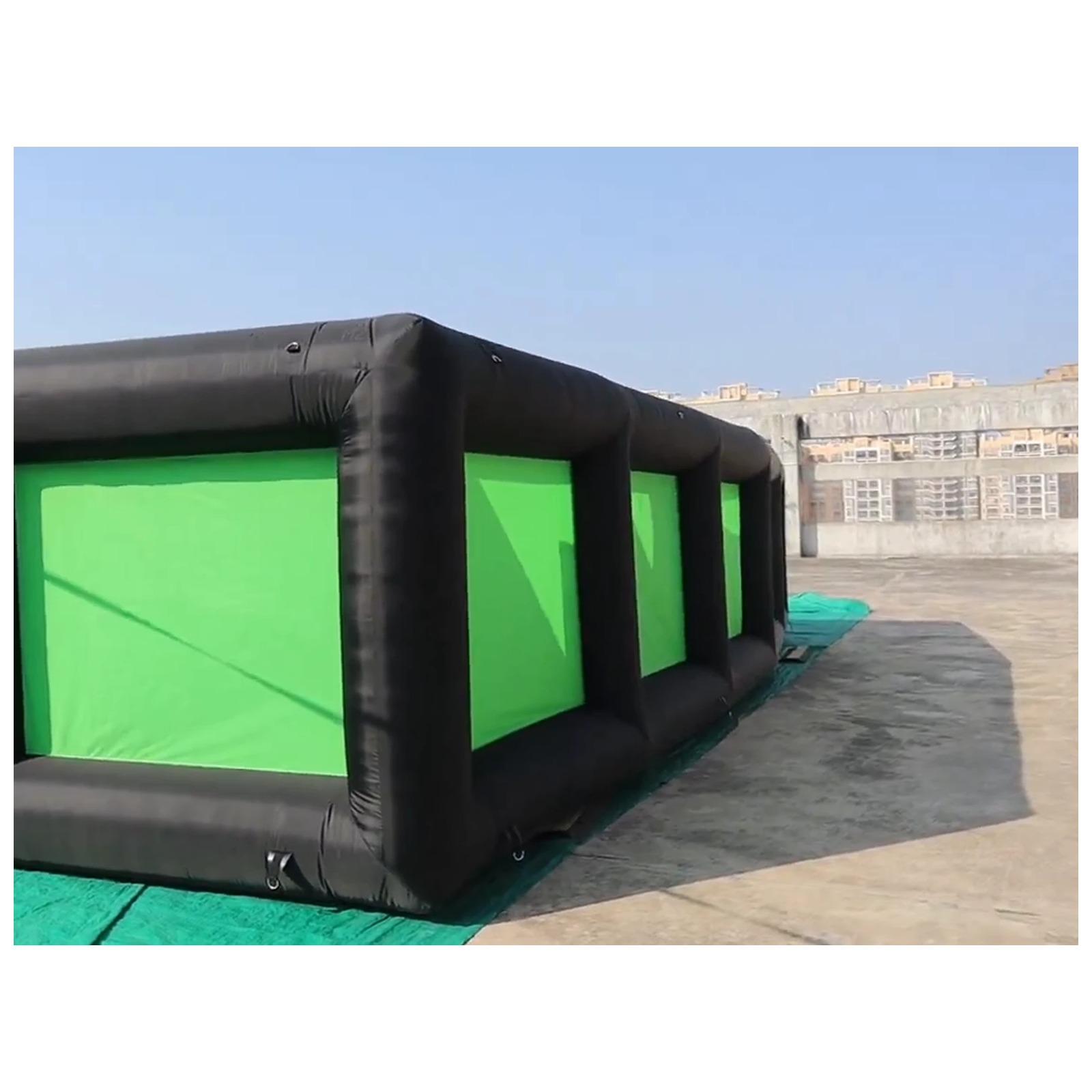 Czarno-zielony dmuchany labiry – Kids Outdoor Party Venue recenzja i cena