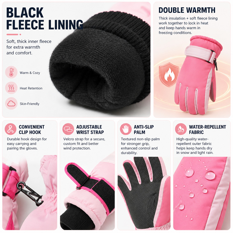 Dziecięce zimowe rękawice narc – Kids Outdoor Gloves recenzja i cena