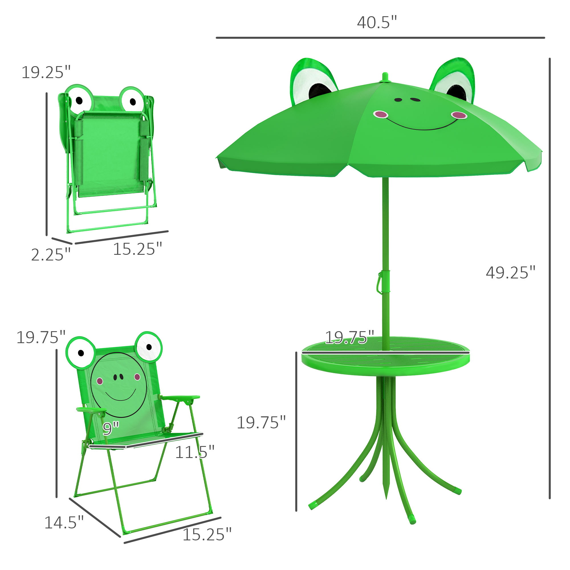 Zestaw stolików i krzeseł dla  – Kids Outdoor Folding Chair recenzja i cena