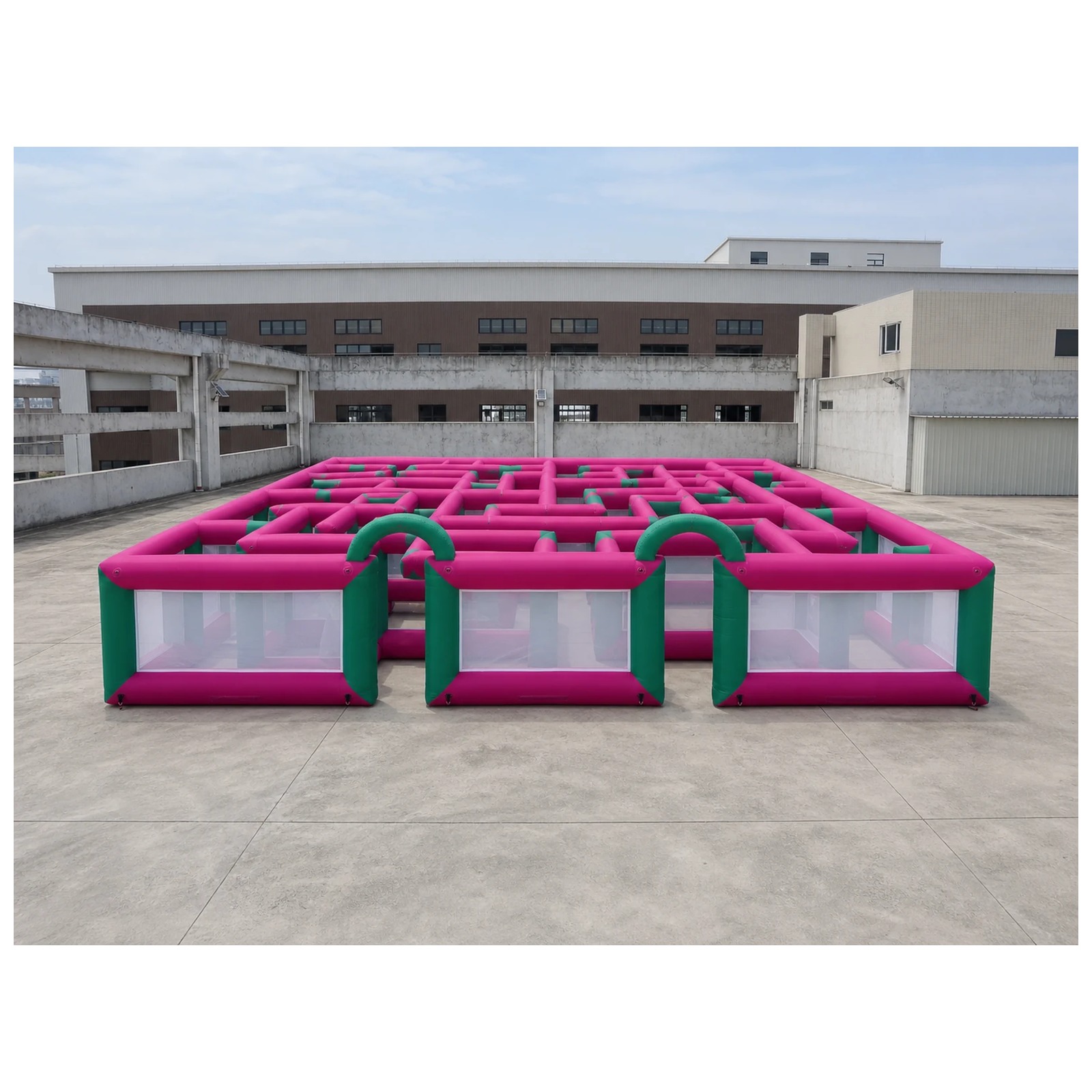 Duży, magenta-zielony, siatkow – Kids Outdoor Party Venue recenzja i cena