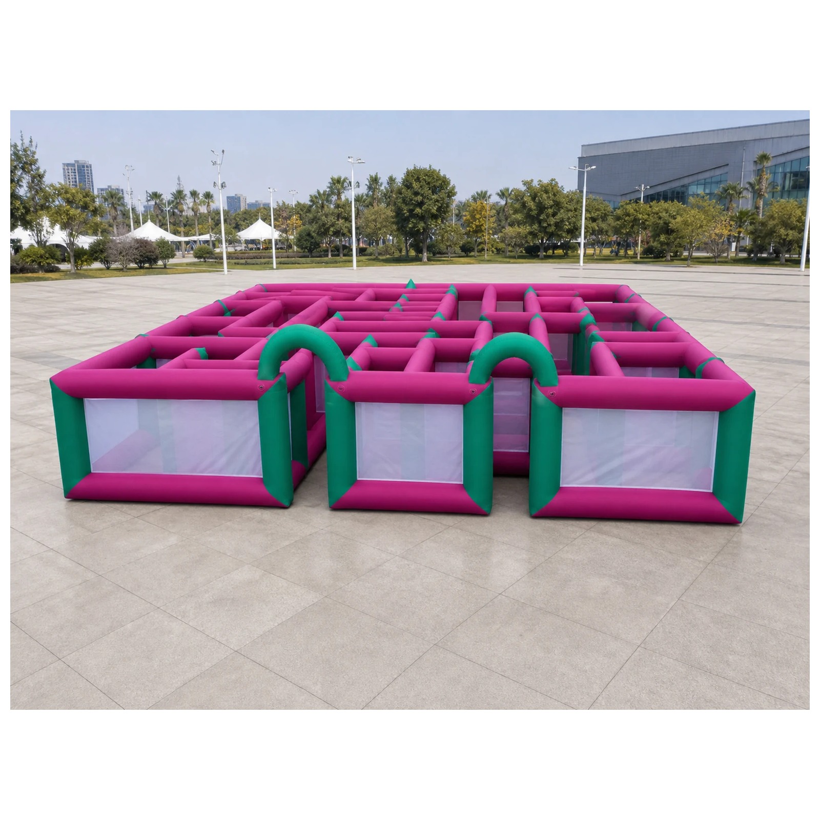 Duży, magenta-zielony, siatkow – Kids Outdoor Party Venue recenzja i cena
