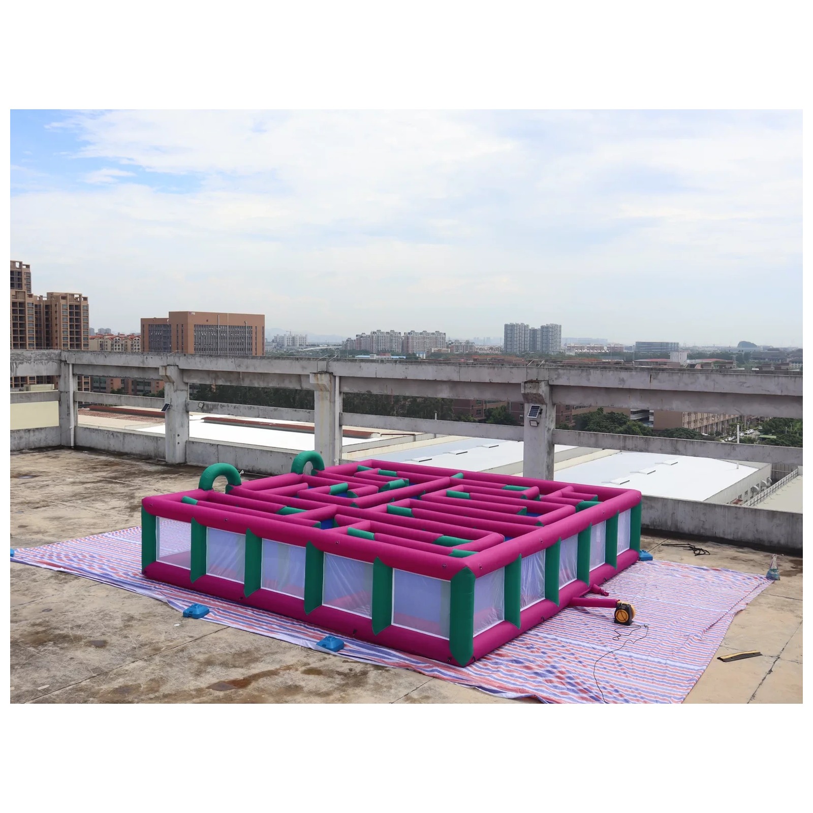 Duży, magenta-zielony, siatkow – Kids Outdoor Party Venue recenzja i cena