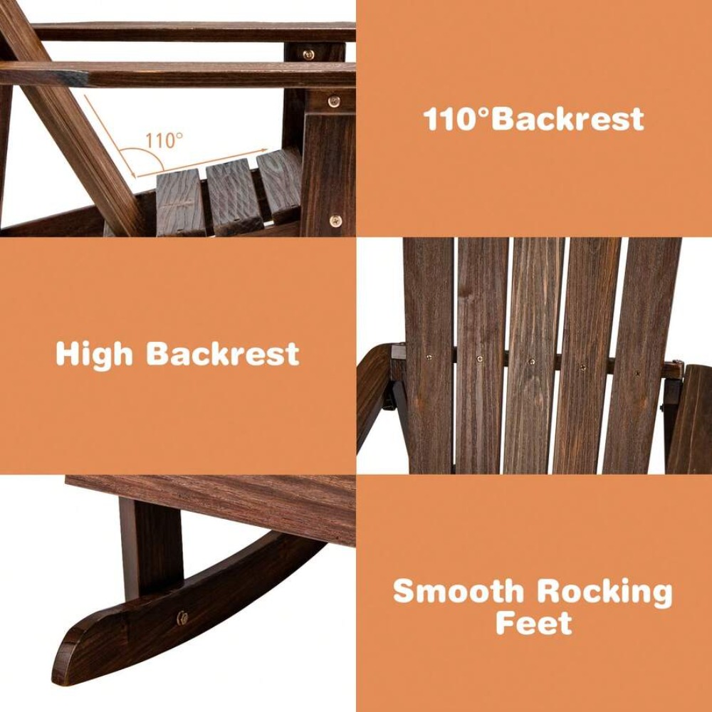 Drewniany fotel bujany Adirond – Kids Outdoor Adirondack Chair recenzja i cena