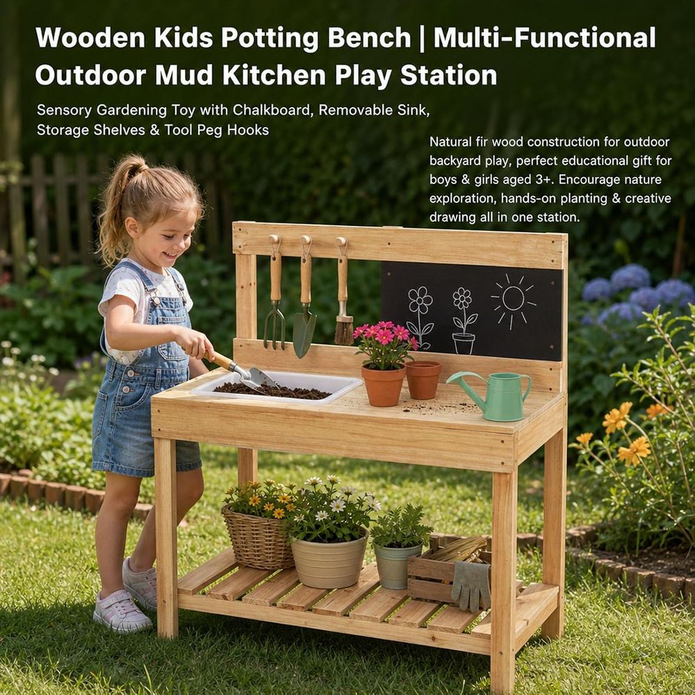 Drewniany stołek do przysiewan – Kids Outdoor Chalkboard recenzja i cena