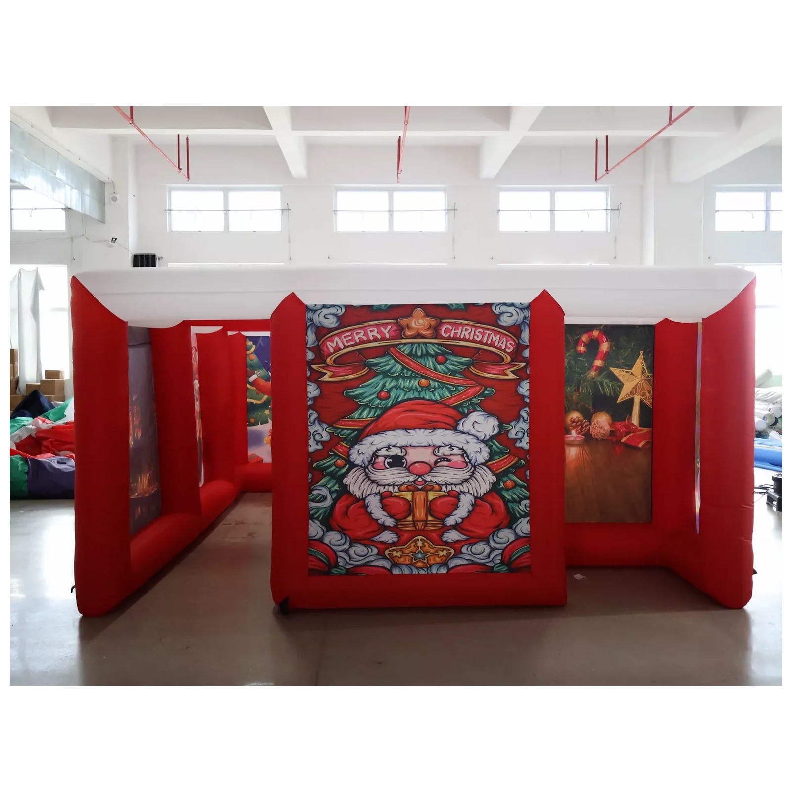 Czerwony, nadmuchiwany labiryn – Kids Outdoor Party Venue recenzja i cena